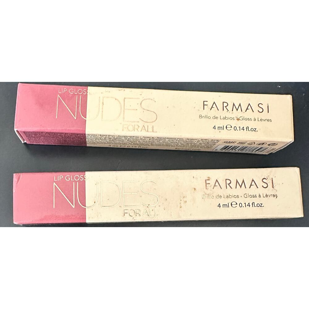 FARMASI NUDES FOR ALL LIQUID Lip Gloss -‎ 02 Satin Pink Limited Edition Set of 2